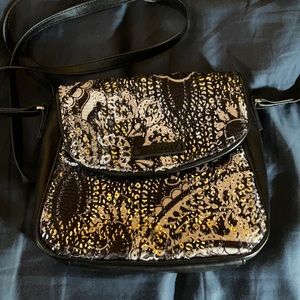 Vera Bradley small black white sequin crossbody